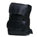 Mochila Masculina em Couro Sintético Preto e Marrom - Elegante e Funcional