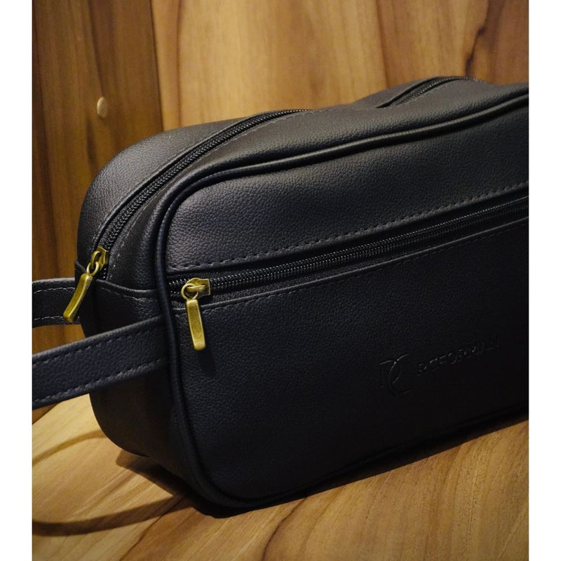 Necessaire Masculina em Couro Sintético – Organizador de Viagem e Uso Diário