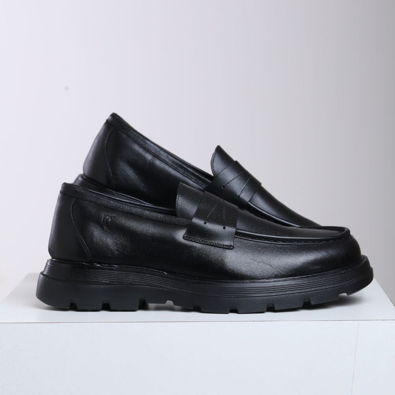 Mocassim Masculino RC em Couro – Solado Chunky Confortável Preto ou Marrom