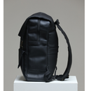Mochila Masculina em Couro Sintético Preto e Marrom - Elegante e Funcional
