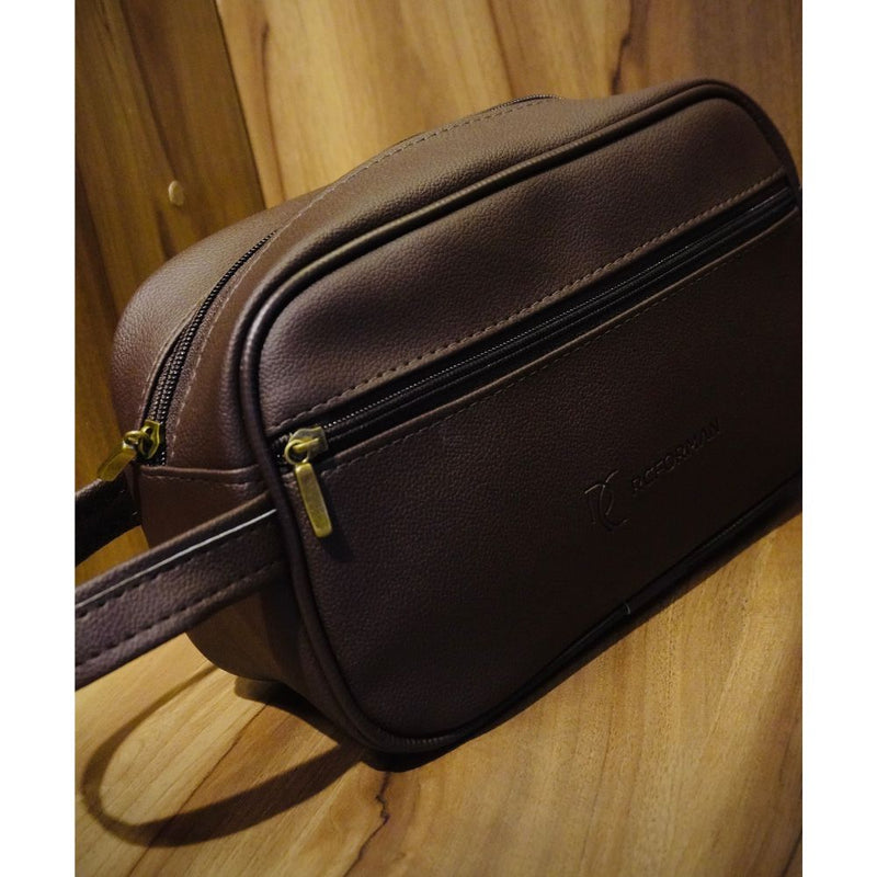 Necessaire Masculina em Couro Sintético – Organizador de Viagem e Uso Diário
