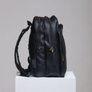 Mochila Masculina em Couro Sintético Preto - Elegante e Funcional