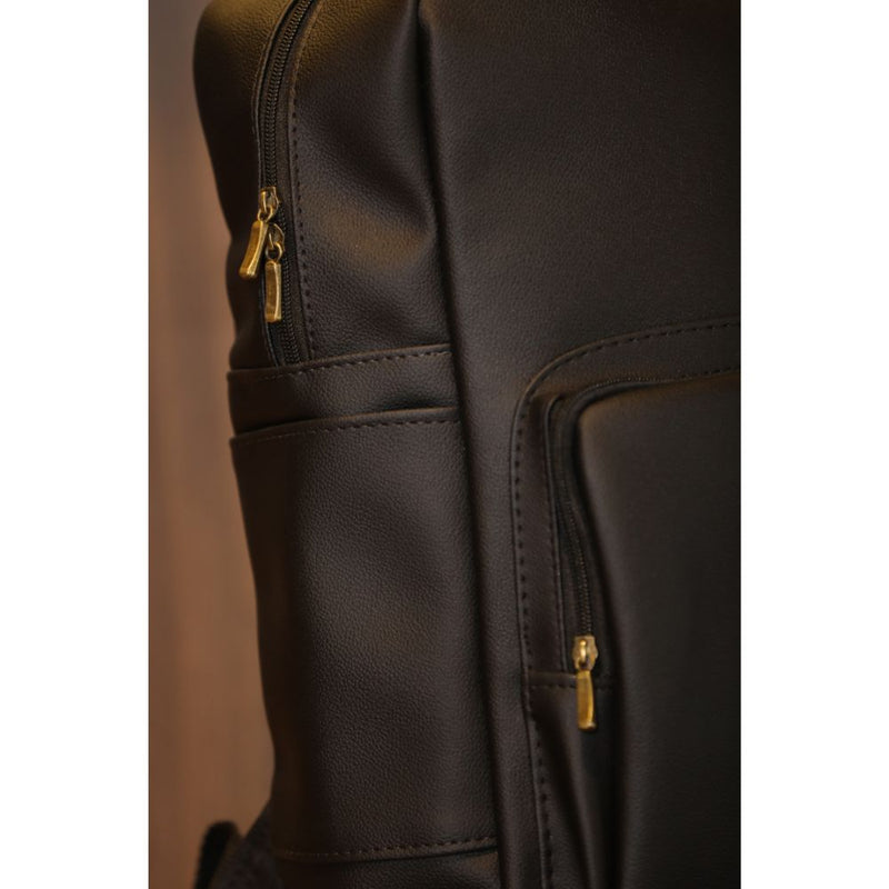 Mochila Masculina em Couro Sintético – Executiva e Casual com Compartimentos