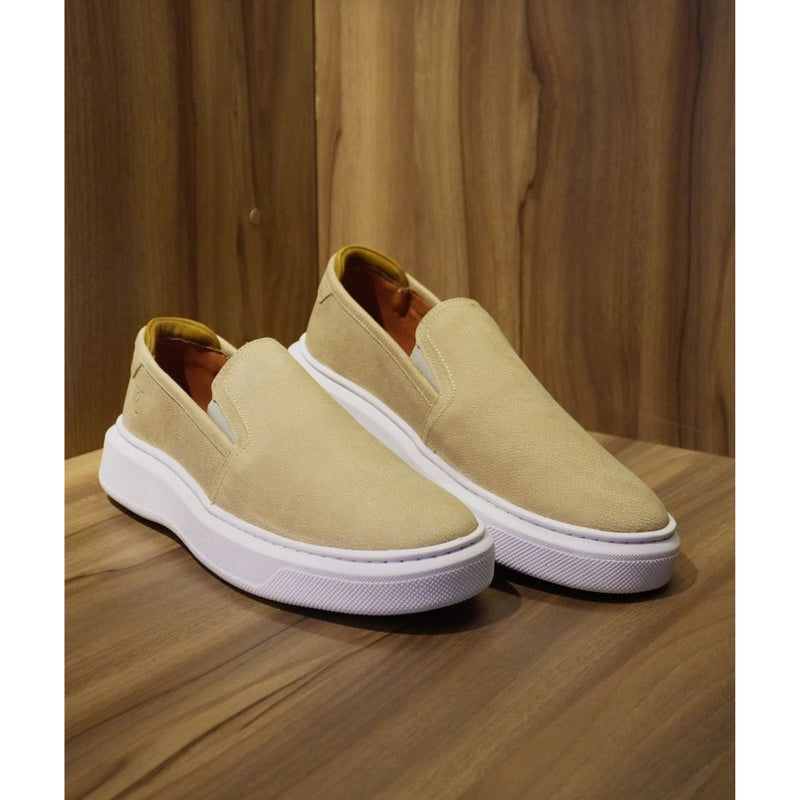 Tênis Slip On RC Masculino Cinza – Conforto, Estilo Casual e Solado Branco
