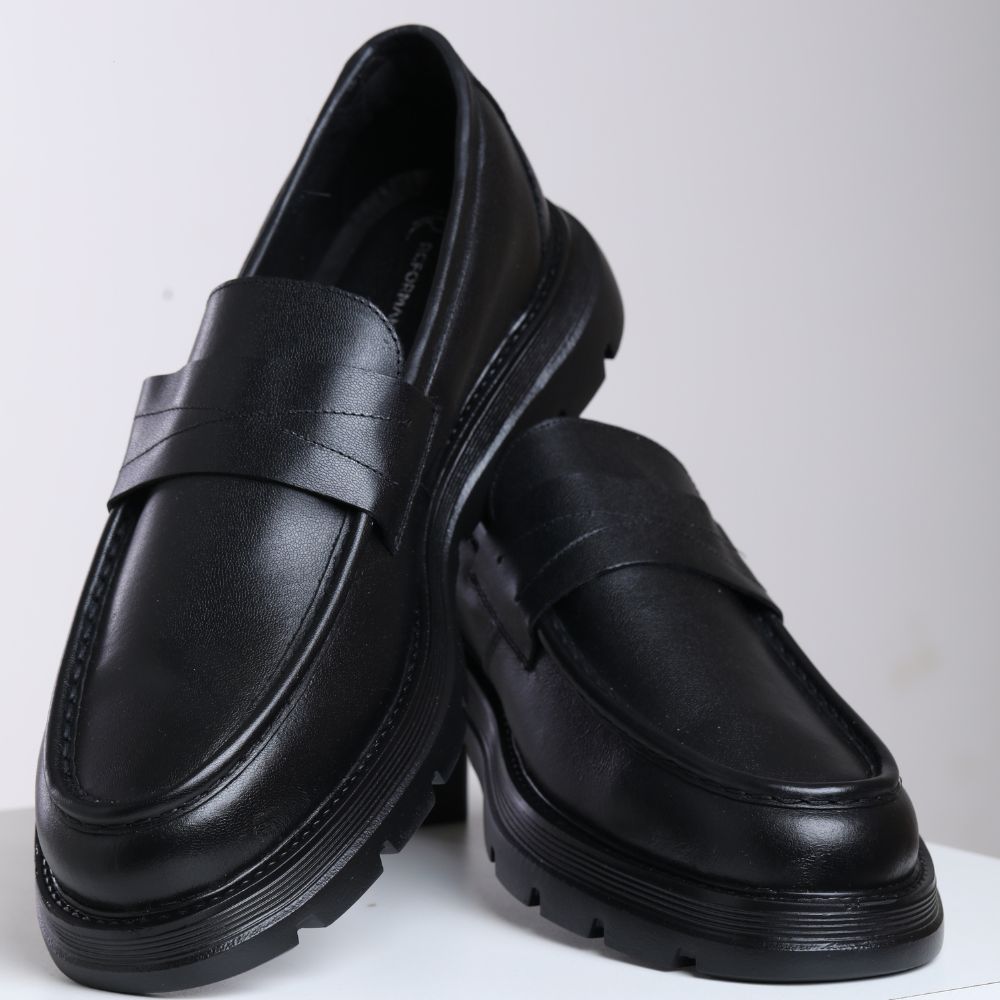 Loafer Masculino RC em Couro – Solado Chunky Confortável Preto ou Marrom