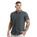 Camisa Social de Botão Masculina Tech RC Manga Curta