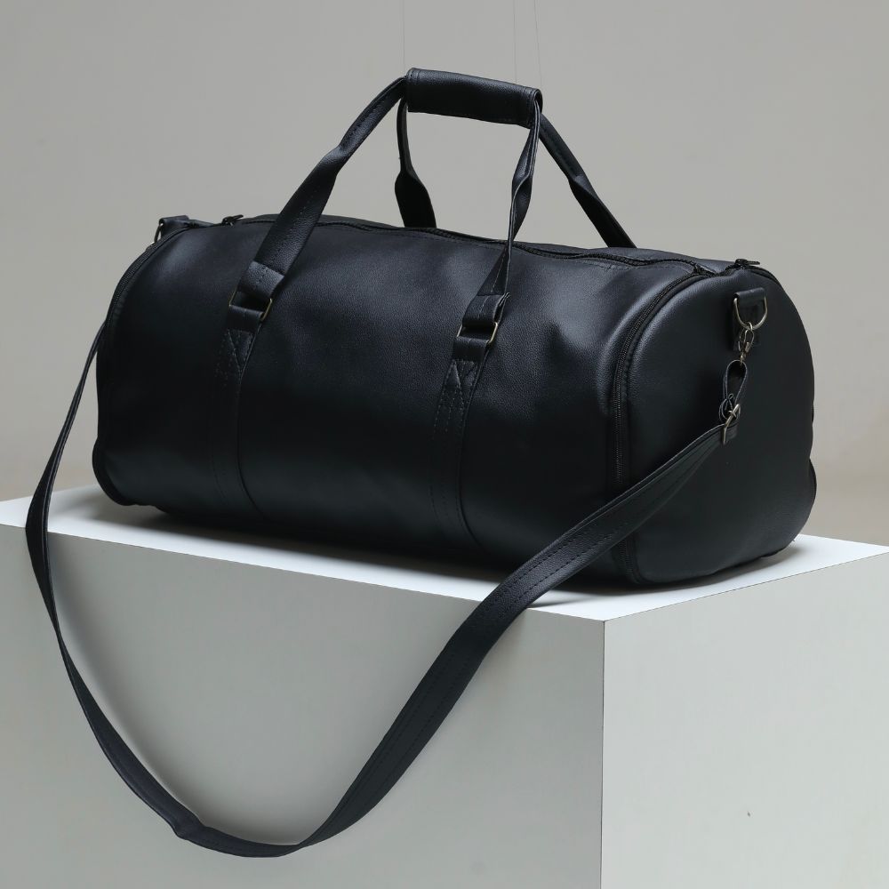 Mala de Viagem em Couro Sintético Marrom com Zíperes Metálicos - Resistente e Estilosa