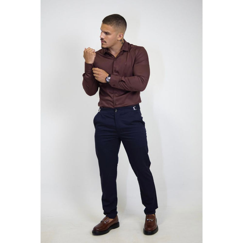 Calça Alfaiataria Masculina Regulagem na Lateral - RCForman