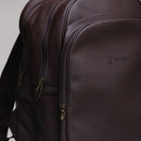 Mochila Masculina em Couro Sintético Preto - Elegante e Funcional