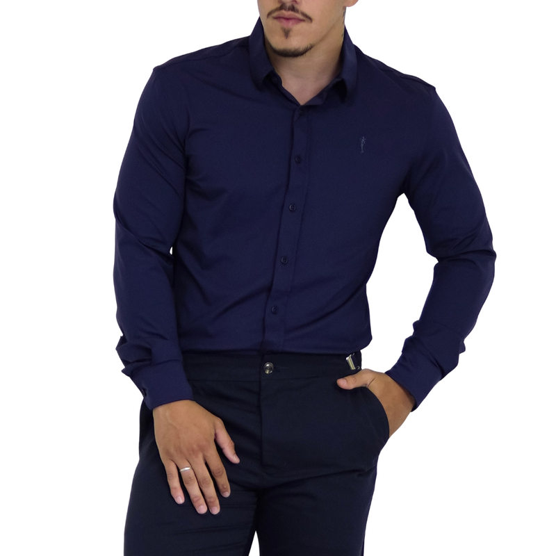Camisa Social Masculina Slim Fit Algodão Premium – Elegância e Conforto para Todas as Ocasiões