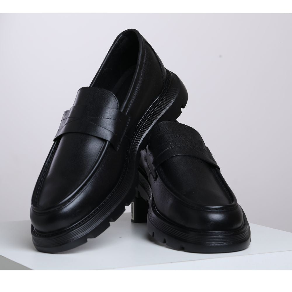 Loafer Masculino RC em Couro – Solado Chunky Confortável Preto ou Marrom
