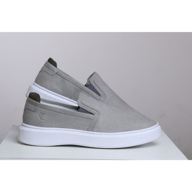 Tênis Slip On RC Masculino Cinza – Conforto, Estilo Casual e Solado Branco