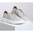 Sneaker Casual Masculino RC Off White – Design Minimalista e Detalhe Marrom no Calcanhar