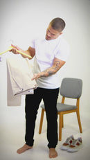 Sneaker Casual Masculino RC - Bege e Off White – Estilo Moderno, Conforto e Solado Branco